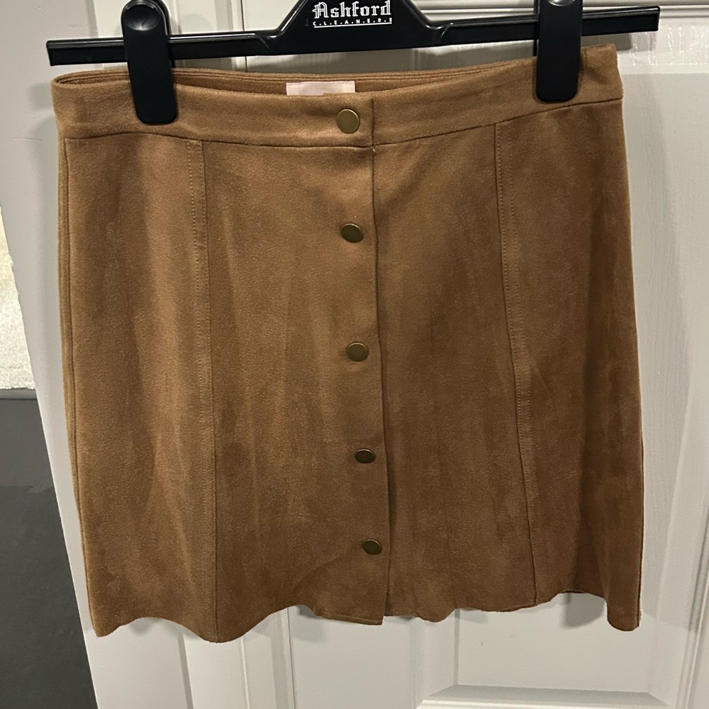 Aritzia Wilfred free oat brown Centinel Women's mini Skirt